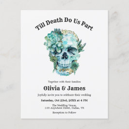 Budget Skull Gothic Halloween Einladung Flyer