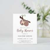Budget Sloth Baby Shower Boy Adorable Animal (Stehend Vorderseite)