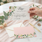 Budget Small Wedding RSVP | Rosa Blume Mitteilungskarte