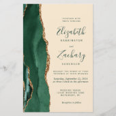Budget Smaragd-Achat-Champagner-QR-Code-Hochzeit (Vorderseite)
