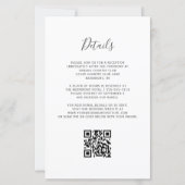 Budget Smaragd-Roségold-Achat-Hochzeit mit QR-Code (Rückseite)