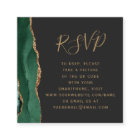 Budget Smaragdgrün Gold Achat Dunkel QR Code RSVP