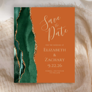 Budget Smaragdgrün Gold Achat Rost Save-the-Date-K
