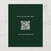 Budget smaragdgrünen Foto qr Hochzeit Speichern Si (Rückseite)