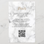 Budget Smaragdgrüner Achatmarmor QR-Code Hochzeit (Rückseite)