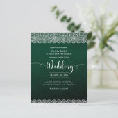 BUDGET Smarald Green Lace Rustikale Hochzeit (Stehend Vorderseite)