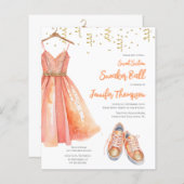 Budget Sneaker Ball Sweet 16 Peach & Gold Glitzer (Vorne/Hinten)