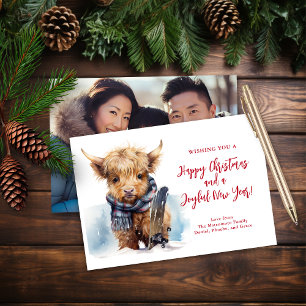 Budget Snowboarding Highland Kuh Foto Card