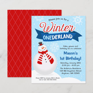 Budget Snowman Boy Winter ONEderland 1. Geburtstag