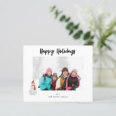 Budget Snowman Happy Holidays Foto (Stehend Vorderseite)