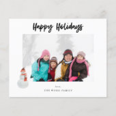 Budget Snowman Happy Holidays Foto (Vorderseite)