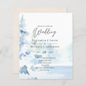 BUDGET Snowy Mountains Winter Lake Trees (Vorne/Hinten)