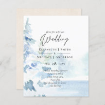 BUDGET Snowy Mountains Winter Lake Trees