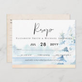 BUDGET Snowy Mountains Winter Lake Trees Postkarte (Vorne/Hinten)