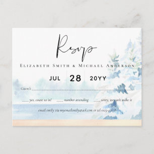 BUDGET Snowy Mountains Winter Lake Trees Postkarte