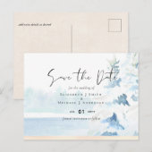 BUDGET Snowy Mountains Winter Lake Trees Postkarte (Vorne/Hinten)