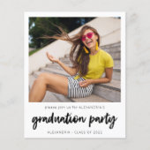 Budget Sofortige Foto Weiße 2-Graduierungspartei Flyer (Vorne)