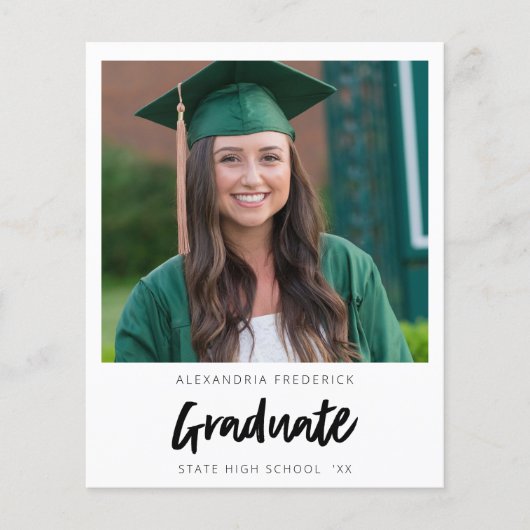 Budget Sofortiges Foto Weiße 2 Abschluss Ankündigu (Vorderseite)