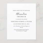 Budget Sofortiges Foto Weiße 2 Abschluss Ankündigu Flyer (Hinten)