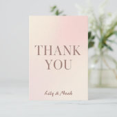 Budget Soft Pastel Hochzeit danke (Stehend Vorderseite)