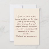 Budget Soft Pastel Hochzeit danke (Rückseite)