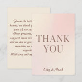 Budget Soft Pastel Hochzeit danke (Vorne/Hinten)