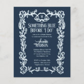 Budget Something Blue Vintage Florale Hochzeitsdus Flyer (Vorne)