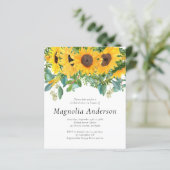 Budget Sonnenblume Brautdusche Einladung (Stehend Vorderseite)