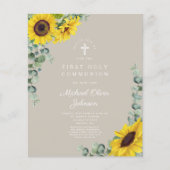 Budget Sonnenblume Eukalyptus Taupe Erste Kommune (Vorderseite)