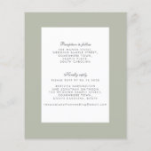 Budget Sonnenblume Eukalyptus Wedding Einladung (Rückseite)