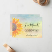 Budget Sonnenblume ich bewegt Bewegung Ankündigung (Vorderseite/Rückseite Beispiel)