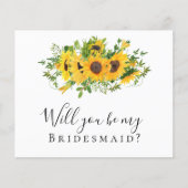 BUDGET Sonnenblume Werden Sie meine Bridesmaid sei (Vorderseite)
