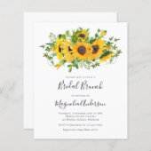 Budget Sonnenblumen Blumenblume Bridal Brunch Einl (Vorne/Hinten)
