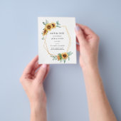 Budget Sonnenblumen Blumengrün Save the Date Flyer (Gruppe)