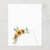 Budget Sonnenblumen Blumengrün Save the Date Flyer (Hinten)