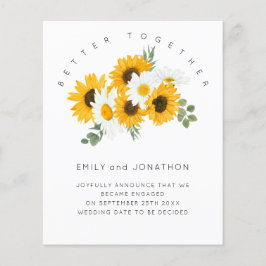 Budget Sonnenblumen Blumenverkündung zur Verlobung