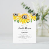 Budget Sonnenblumen Brautparty Elegante Wasserfarb (Stehend Vorderseite)
