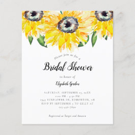 Budget Sonnenblumen Brautparty Elegante Wasserfarb