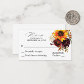 Budget Sonnenblumen & Burgund Blumen SM Keine UAWG Mitteilungskarte (Vorderseite/Rückseite Beispiel)