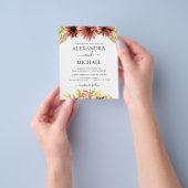 Budget Sonnenblumen Burgund Country Wedding Flyer (Gruppe)