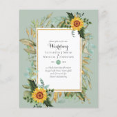BUDGET Sonnenblumen Eukalyptus Grüne Hochzeit (Vorderseite)
