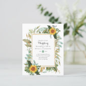 BUDGET Sonnenblumen Eukalyptus Grüne Hochzeit (Stehend Vorderseite)