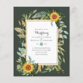 BUDGET Sonnenblumen Eukalyptus Grüne Hochzeit (Vorderseite)