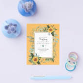 BUDGET Sonnenblumen Eukalyptus Grüne Hochzeit Flyer (Einzeln)