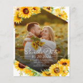 Budget Sonnenblumen Fall Foto Hochzeit speichern d (Vorderseite)