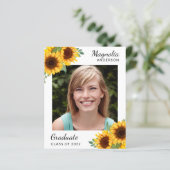 BUDGET Sonnenblumen Fotos Abschluss Ankündigung (Stehend Vorderseite)