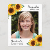 BUDGET Sonnenblumen Fotos Abschluss Ankündigung (Vorderseite)