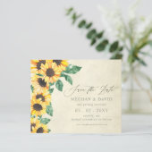 Budget Sonnenblumen Garten Blumen Save the Date (Stehend Vorderseite)