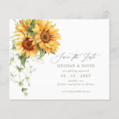 Budget Sonnenblumen Garten Save-the-Date-Karte (Vorderseite)