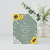 Budget Sonnenblumen Grüne Spitzen Erste Kommune (Stehend Vorderseite)